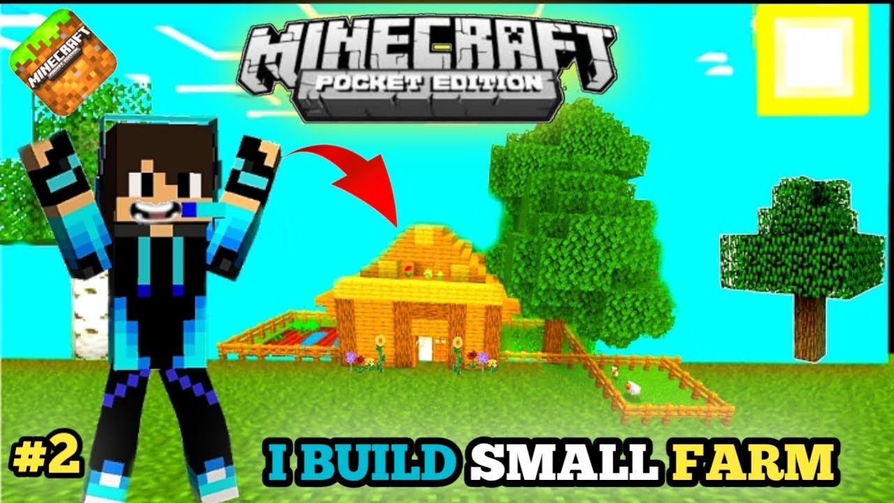I BUILD SMALL FARM #2|| MINECRAFT POCKET EDITION KRISH AND KUNNU DON ...