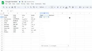 Google translate using Google sheet #googlesheet #googletranslate