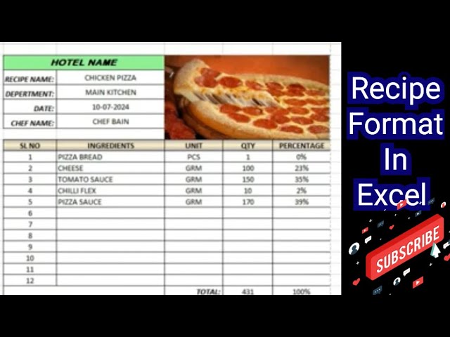 How To Create Recipe Cards In Excel - Infoupdate.org
