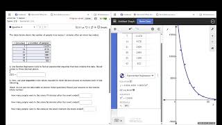 Desmos exponential regression and predicted values