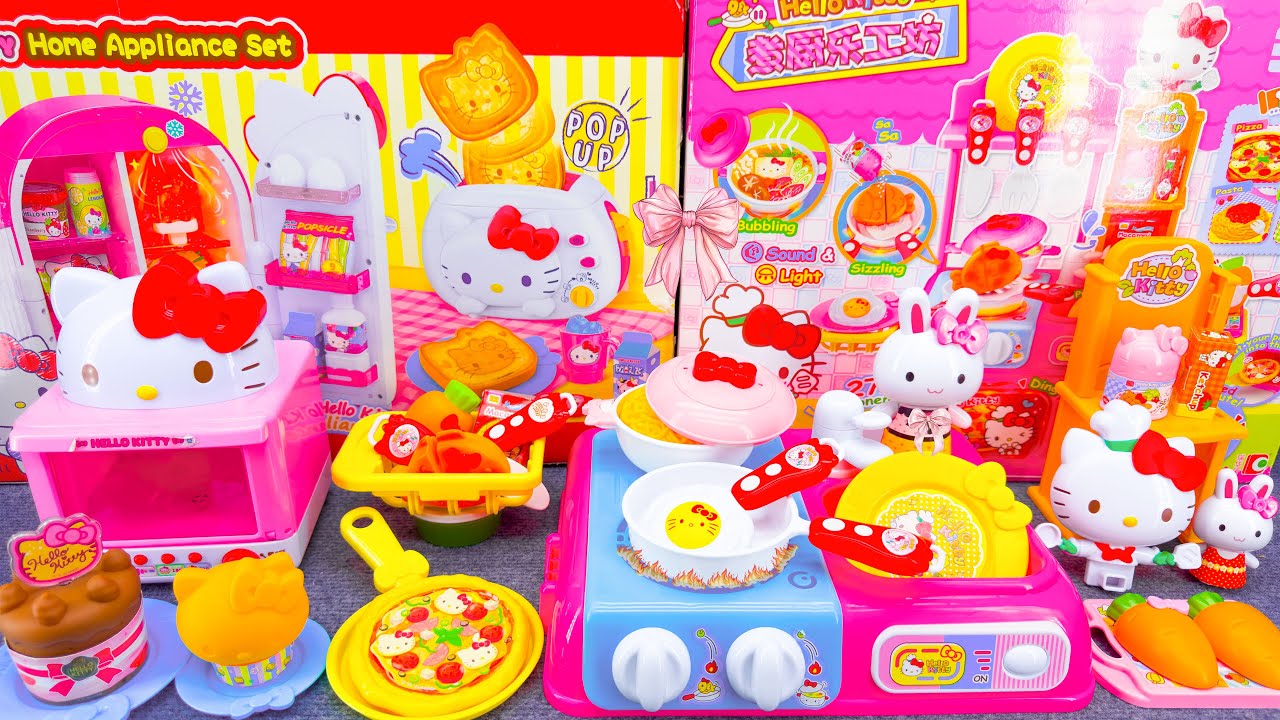 70 Minutes Satisfying With Unboxing Hello Kitty Kitchen Toys, Kitty Cooking Playset Review Toys ASMR
