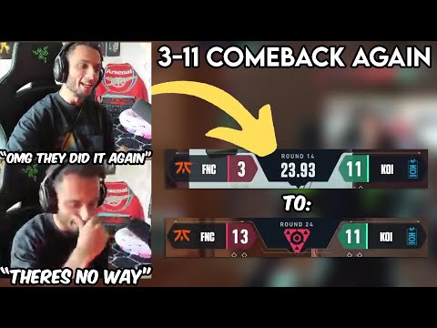 FNS Reacts To Fnatic Doing The 3-11 Comeback Again Against KOI In VCT