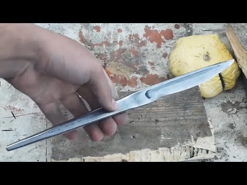 Как сделать нож из Гаечного ключа без ковки  (1 часть)