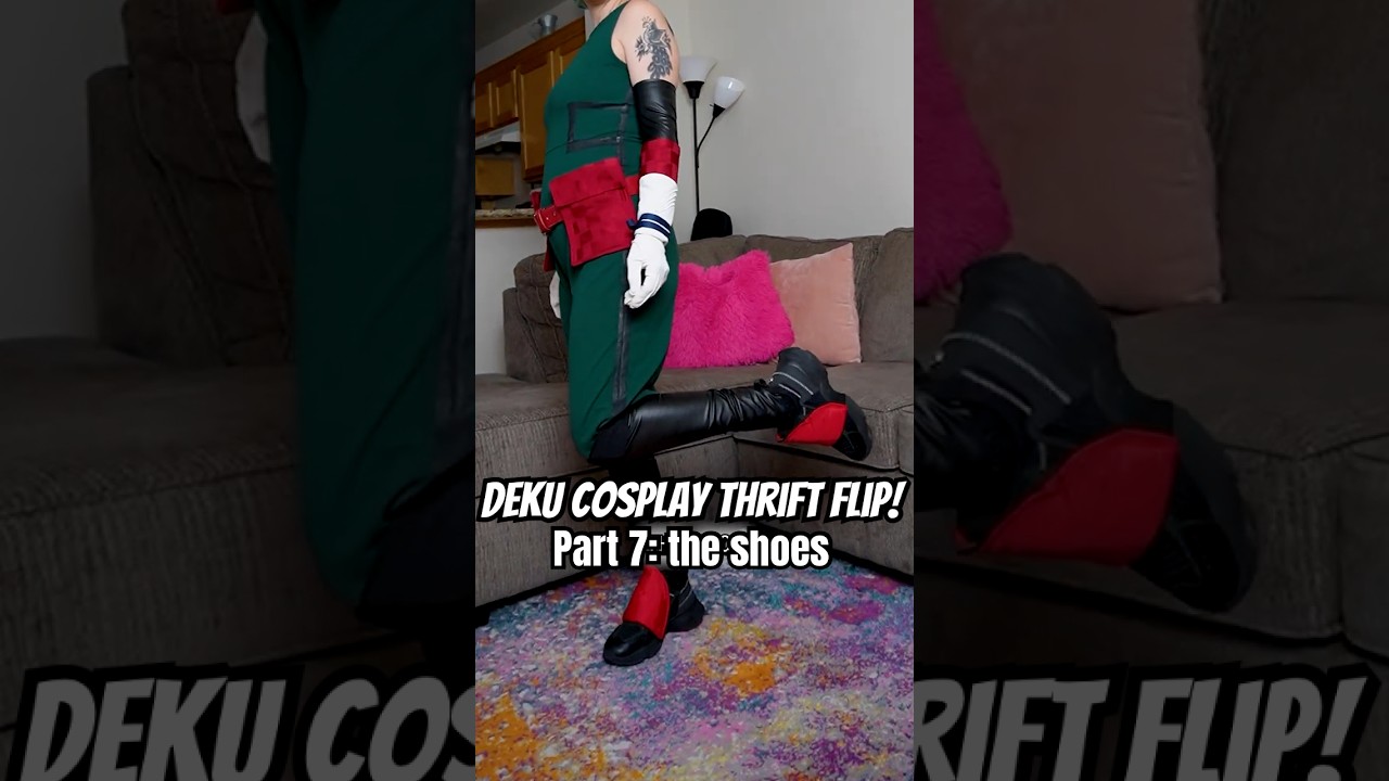 ⚠️ PART 7: we are in the home stretch on my new cosplay! ⚠️ #myheroacademia #thriftflip #dekucosplay