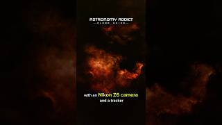 The North American Nebula with just a camera lens #astrophotography #space #viralshorts