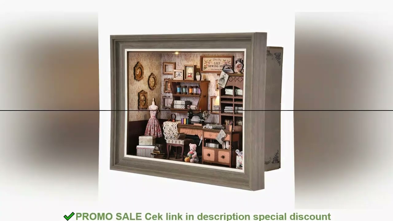 Book Nook Kit Tailor's Shop DIY 3D Wooden Puzzle Dollhouse Photo frame ornament Model Bookend Buildi