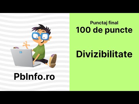 Solved Problems PbInfo - Divisibility — C++ Programming (21)