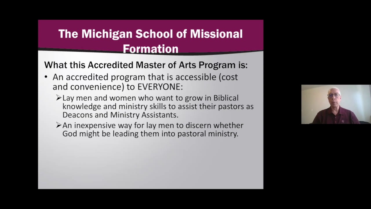 The Michigan School of Missional Formation - video #1 - YouTube