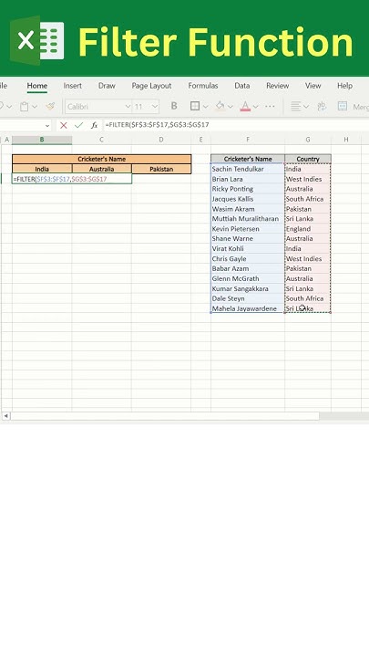 How To Use Filter Function In Excel | #shorts #excel - YouTube