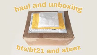 KPOP HAUL AND UNBOXING BTS/BT21 AND ATEEZ