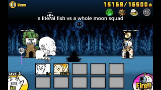 A fish casually onehits a floating head