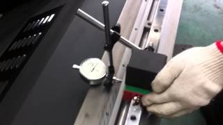 fiber laser cutting machine Y axis precision test, ±0.02mm