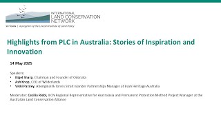 ILCN Webinar: Highlights from PLC in Australia - Stories of Inspiration and Innovation