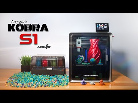 Anycubic Kobra S1 Combo - Color 3D Printer - Unbox & Setup