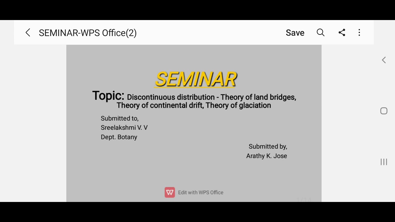 Discontinuous distribution -seminar