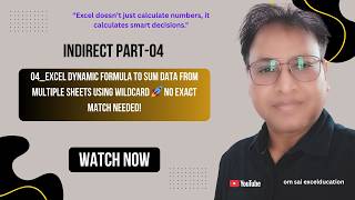 04 Excel Dynamic Formula to Sum Data from Multiple Sheets Using Wildcard 🚀 No Exact Match Needed!