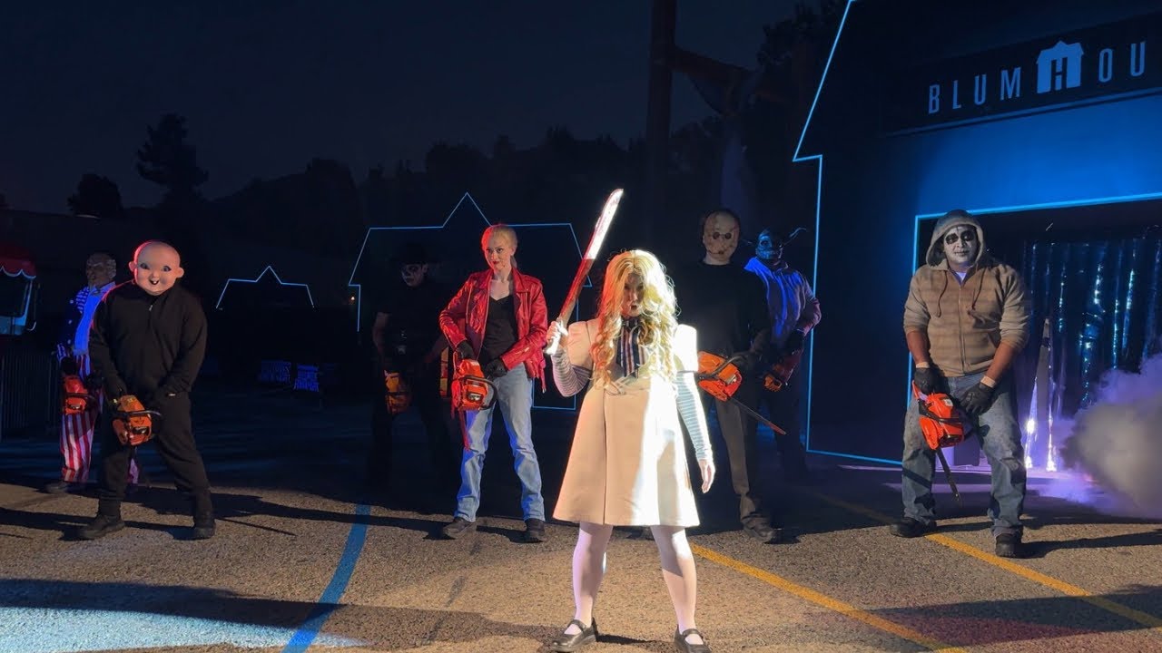 Посетите трамвай ужасов Blumhouse на фестивале ужасов Halloween Horror Nights 2024 в Universal St...