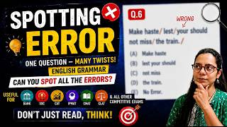 Spotting Errors Series #6 | 90% Get This Wrong |SSC | Bank | CAT |CMAT | IPMAT | CLAT | Ankita Arora