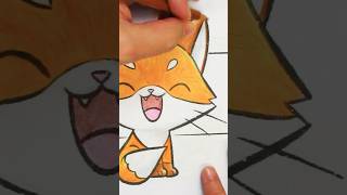 Coloreando un zorro kawaii de mi libro de colorear animales kawaii. #coloreando #kawaii