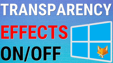 Windows 11: How To Enable/Disable Transparency Effects