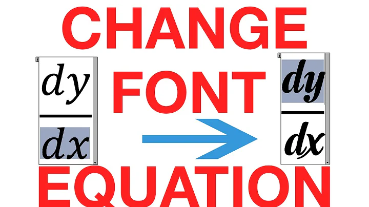 How to change the default font in Equation Editor - Cách đổi font mặc định trong Equation