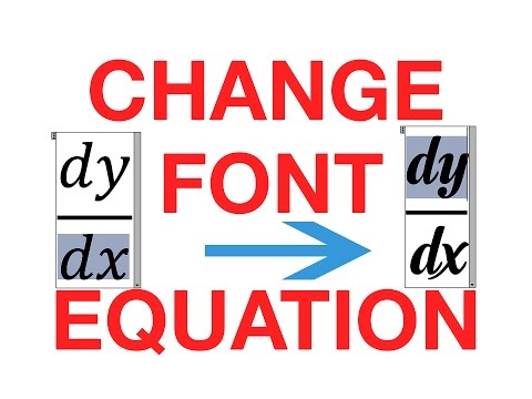 Video How to change the default font in Equation Editor -... - YouTube