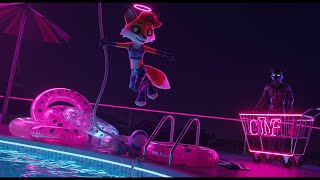 'Neon Pool Deck Chaos: Kai’s Slipstream Gamble'