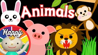 Baby Sensory.【animals】High contrast animation with cute sounds. Calm baby. #BabySensory