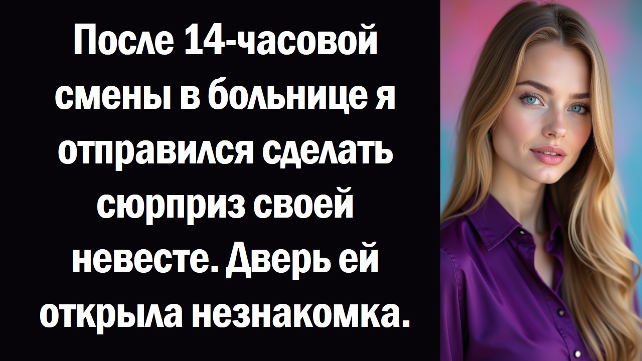 После 14-часовой смены в больнице я отправился сделать сюрприз своей невесте. Дверь ей открыла