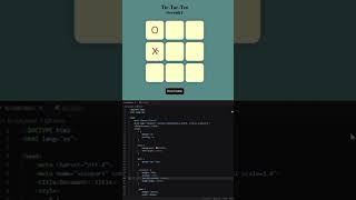 Built a classic Tic Tac Toe game using HTML, CSS & JavaScript 🎮 #htmlcssjavascripttutorial #coding