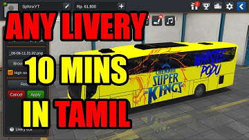 How to make livery for bus simulator Indonesia Tamil | Any livery in 10 mins