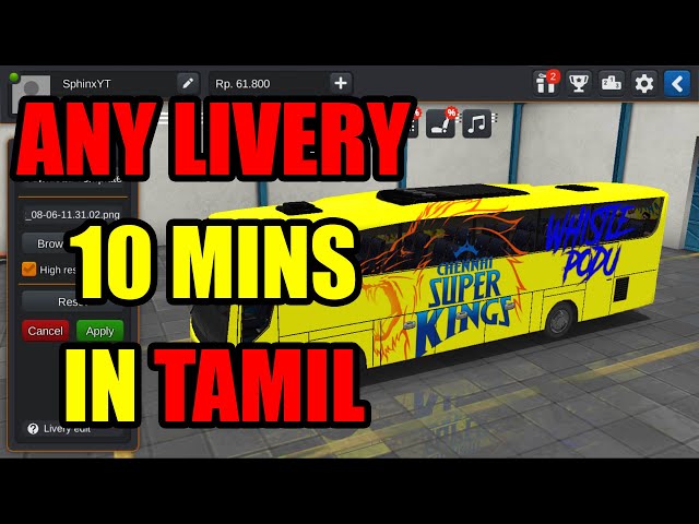 How to make livery for bus simulator Indonesia Tamil | Any livery in 10 mins class=