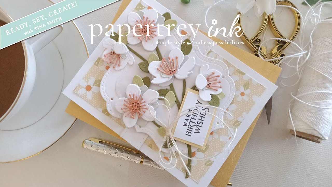 Papertrey Ink - Metal Dies - Into The Blooms - Cherry Blossoms