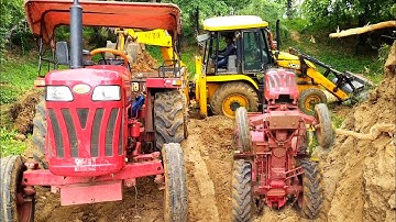 New Jcb 3dx Machine Loading Mud In Mahindra 265 Di Tractor For Making Pond | Jcb Tractor | Jcb | Jcp