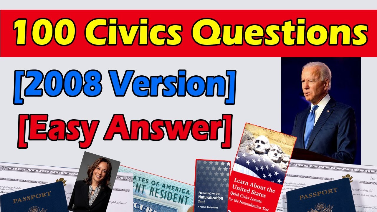 100 Civics questions for U.S. Citizenship interview 2024 [Easy Answer