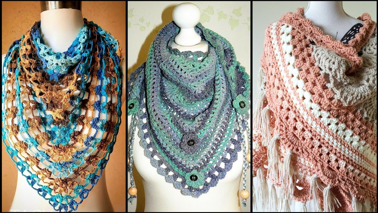 Latest Stylish Colourfull Crochet Neck Scarfe Designs/Crochet Staller ...