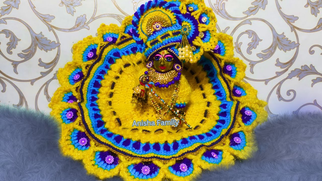 New Year Special(NYE) /How to make crochet dress for laddu gopal/ Kanhaji ki woolen dress new design
