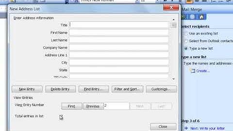 GTU CCC Practical Exam Video 5 How to Mail merge in MS word 2003