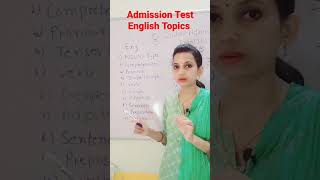 School Admission Test English Topics Questions #shorts #youtubeshorts #school #admission #exams