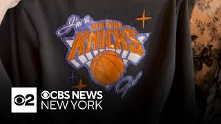 N.Y. fashion designer thrilled custom Knicks merch is on sale at MSG