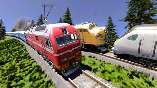 Extreme Train Crashes # 81 ( one to one crashes) | 4K! screenshot 1