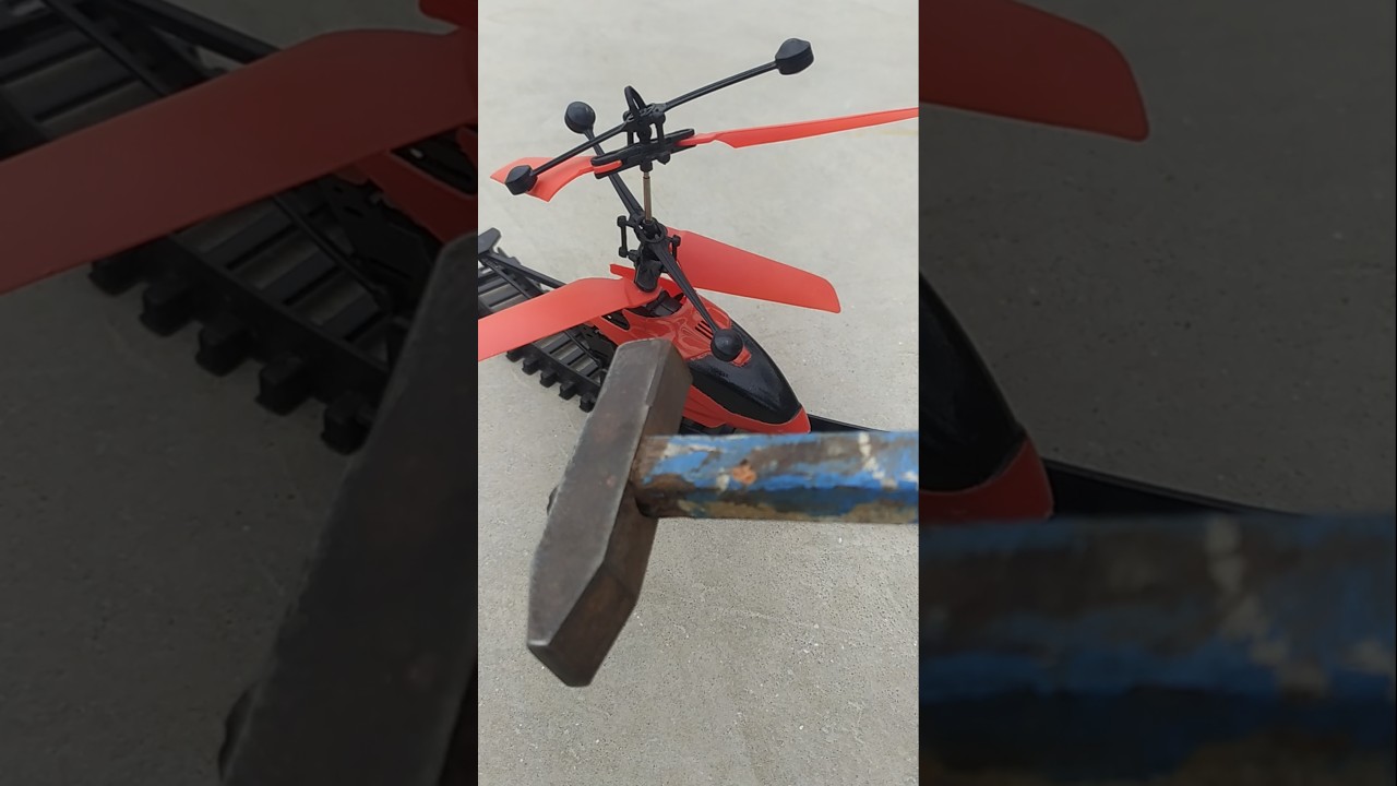 Rc wow red mini helicopter toy testing