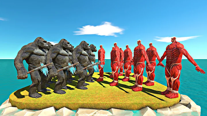 Big War | King Kong Team vs Colossol Titan Team - Animal Revolt Battle Simulator