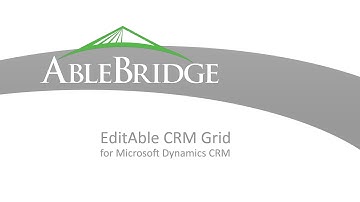AbleBridge EditAble CRM Grid for Microsoft Dynamics CRM 2015