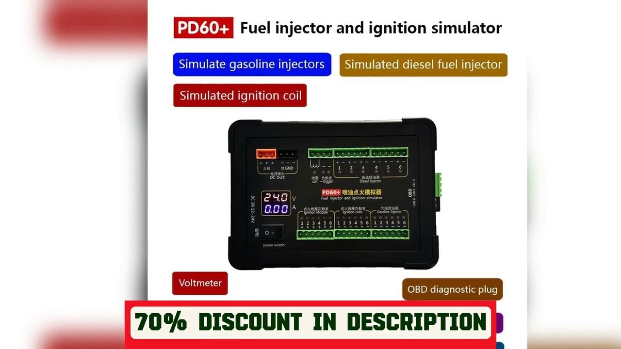 A must-have product! Upgrade PD60 PD60+ Gasoline Diesel Injector Ignition Coil Simulator Car Compu