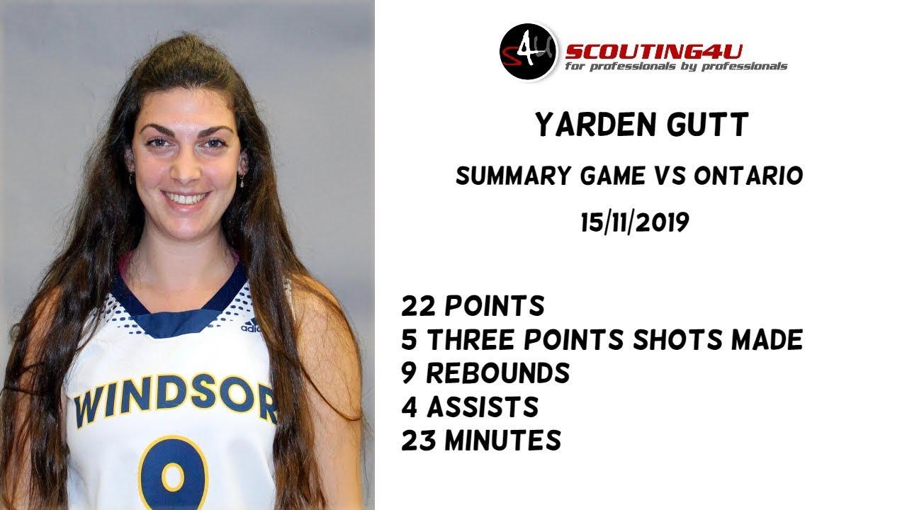 Yarden Gutt Summary vs Ontario - 15.11.2019