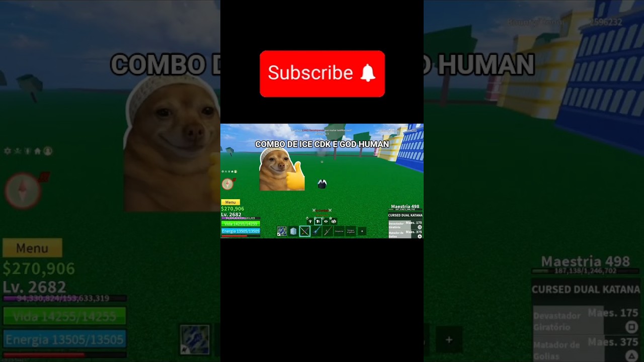Combo de Ice🧊 Cdk⚔️ e God Human 👊