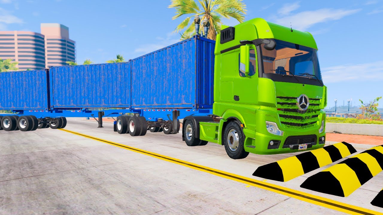 Trucks vs speed bumps #56 BeamNG Drive / BeamNG BOOM