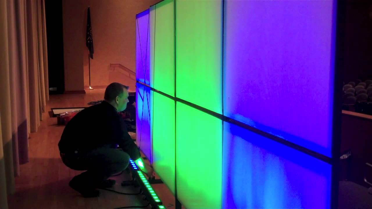 Building Spandex LED Light Boxes for stage design. 