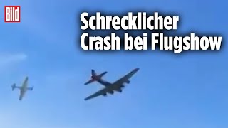 Katastrophe Bei Flugshow Kampfflugzeuge Explodieren Nach Kollision